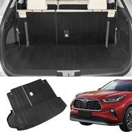 rongtaod fit toyota highlander 2020-2022 rear trunk mat cargo liner - tpe all-weather car accessories logo