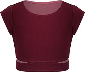 img 4 attached to CHICTRY Activewear T Shirt Sleeve Athletic Girls' Clothing - Active