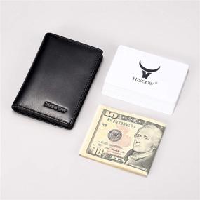 img 3 attached to 💼 HISCOW Large Compartment Men's Accessories: Wallets, Card Cases & Money Organizers for Business Holders