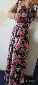 img 6 attached to Women'S V-Neck Floral Print Pocket Maxi Long Dress