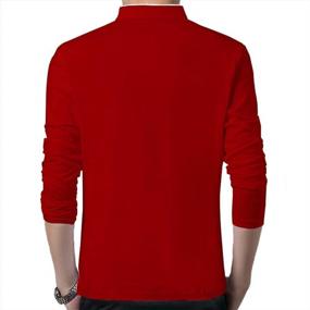 img 2 attached to Mens Long Sleeve Polo Shirts