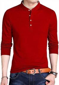 img 3 attached to Mens Long Sleeve Polo Shirts