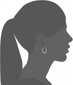 img 1 attached to Stainless Steel Women'S Teardrop Earrings Hoops 40MM 50MM 60MM By Besteel