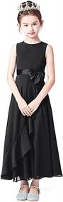 img 3 attached to Juniors Bridesmaid Wedding Pageant Sleeveless Girls' Clothing : Dresses