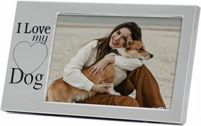 img 3 attached to 🐾 Pet Picture Frame: MIMOSA MOMENTS Brushed Silver Metal, 6x4 inch, Saying 'I Love My Dog', Horizontal Design