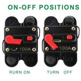 img 3 attached to 🔌 JOYHO 100 Amp Circuit Breaker with Manual Reset for Marine RV Car Audio: Waterproof Fuse Holder for Solar System Amps Protection