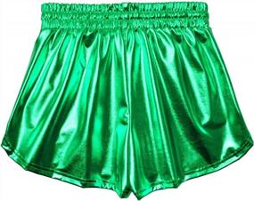 img 3 attached to Perfashion Women'S Metallic Shorts Summer Sparkly Hot Outfit Shiny Short Pants