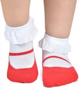 img 3 attached to Set Of 6 Non-Slip Unisex Baby Socks For Girls And Boys - EPEIUS