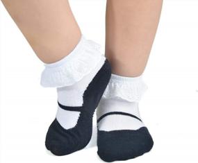 img 1 attached to Set Of 6 Non-Slip Unisex Baby Socks For Girls And Boys - EPEIUS