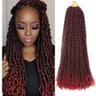 upgrade your style with ubeleco long passion twist hair - 24 inch water wave crochet hair for women in ombre burgundy long bohemian synthetic curly braiding hair extensions logo