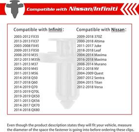 img 2 attached to 100Pcs OTUAYAUTO Front Bumper & Radiator Support Retainer Clips - OEM# 11296-AG000, 8mm Plastic Push Fender Liner Clip - Compatible with Nissan & Infiniti