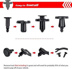 img 1 attached to 100Pcs OTUAYAUTO Front Bumper & Radiator Support Retainer Clips - OEM# 11296-AG000, 8mm Plastic Push Fender Liner Clip - Compatible with Nissan & Infiniti