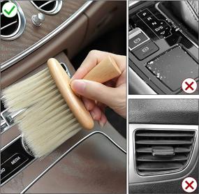 img 2 attached to Philbinden 2 Pack Car Air Outlet Cleaning Brush - Interior Detailing Dust Brush with Soft Bristles for Dashboard & Air Conditioner Vents (B Type)