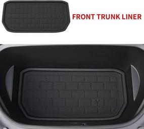 img 3 attached to Xipoo Fit Tesla Model Y Trunk Mat Rear Storage Mat Rear Seat Back Mat Cargo Liner Set for 2022 2021 2020 Tesla Model Y 5-Seater Accessories (9-Piece Mat Set)