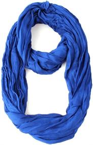 img 2 attached to Feria Mode Scrunch Wrinkled Infinity Women's Accessories ~ Scarves & Wraps