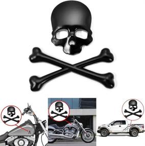 img 3 attached to Metal Skeleton Crossbones 3D Skull Car Motorcycle Sticker/Label 💀 Emblem Badge - Stylish Skull Accessory for Car Styling Stickers