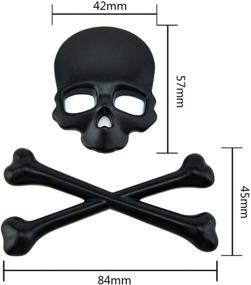 img 1 attached to Metal Skeleton Crossbones 3D Skull Car Motorcycle Sticker/Label 💀 Emblem Badge - Stylish Skull Accessory for Car Styling Stickers