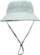 women's large uv protection bucket hat with detachable chin strap for sun beach hiking, quick dry water resistant logo