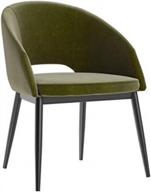 🪑 black sunpan thatcher dining chair with emrald green sky design logo