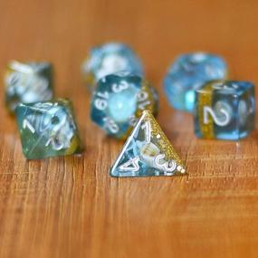 img 1 attached to 7PCS DND Dice Set, Ocean Polyhedral Dice For Dungeons And Dragons RPG MTG Table Games (Blue Beach Conch)