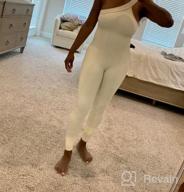 img 1 attached to Stay Chic And Comfy With OQQ Women'S Ribbed One Shoulder Jumpsuit For Yoga And Workout review by Mike Davan