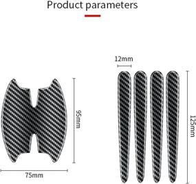 img 1 attached to 🚗 SEICAROO 8ШТ наклейки на дверные ручки Honda CR-V автомобиля - предохранительные пленки из углеродного волокна для защиты от царапин и защиты краски боковых дверей - совместимы с пленками защиты чашек дверных ручек автомобиля