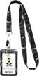 lanyard and card holder set - neck strap id badge holder for convenient access and security logo