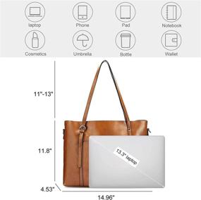 img 2 attached to S ZONE Genuine Leather Shoulder Capacity Women's Handbags & Wallets - Totes