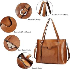 img 1 attached to S ZONE Genuine Leather Shoulder Capacity Women's Handbags & Wallets - Totes