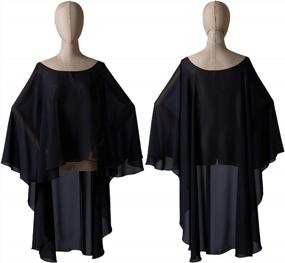img 1 attached to Enhance Your Bridal Attire With A Stunning Chiffon Capelet - Sheer Overlay Poncho Stole For Women Of Plus Size