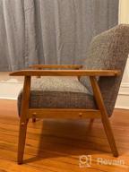 img 1 attached to Pulaski Home Comfort Mid Century Modern Accent Chair - Neutral Chestnut, 25" X 28" X 30.5 review by Terry Herrera
