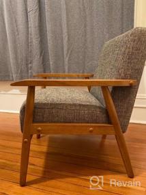 img 5 attached to Pulaski Home Comfort Mid Century Modern Accent Chair - Neutral Chestnut, 25" X 28" X 30.5