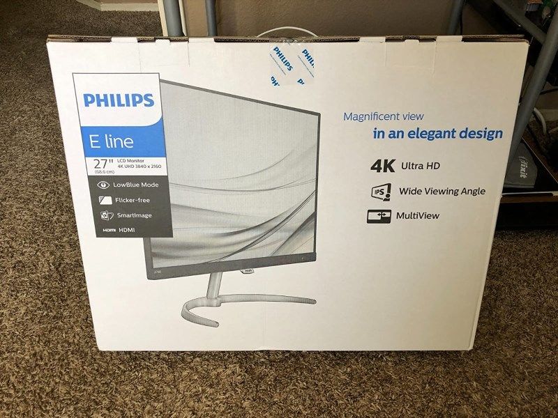 img 1 attached to Experience Stunning Clarity with Philips 276E8VJSB 3840X2160 UltraNarrow DisplayPort Monitor: Tilt Adjustment, Flicker-Free, and Blue Light Filter Features Included review by Antonio Riley