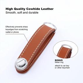 img 3 attached to Genuine Leather Key Organizer With Gift Box: Efficiently Store And Protect All Your Keys Including Car Keychain And Door Keys - AliChan