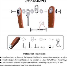 img 2 attached to Genuine Leather Key Organizer With Gift Box: Efficiently Store And Protect All Your Keys Including Car Keychain And Door Keys - AliChan