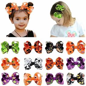 img 4 attached to Boutique Alligato Halloween Grosgrain Accessories Baby Care