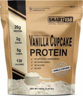 vanille cupcake natural protein powder, gluten-free, soy-free, usa, keto (low carb), natural bcaas logo