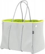 versatile neoprene beach tote bag with interior zip pocket for multiple uses logo
