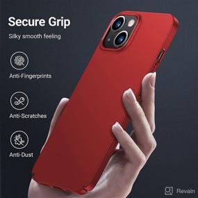 img 2 attached to 📱 TORRAS Slim Fit iPhone 13 Mini Case - Lightweight, Full Protection Matte Hard PC Phone Cover in Lucky Red - 5.4 inch Compatible