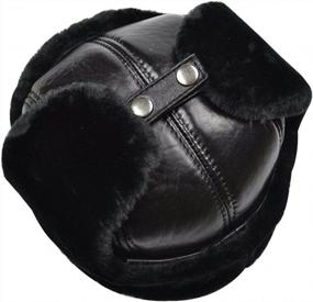 img 1 attached to Stay Warm And Stylish With Yosang'S Black Leather Trapper Hat For Winter Sports And Hunting