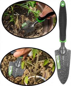 img 4 attached to Heavy Duty Steel Garden Trowel For Transplanting, Weeding And Digging With Depth Marks – Ergonomic Handle And Bend Proof Design – WilFiks Gardening Tool For Garden Bed Work