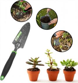 img 1 attached to Heavy Duty Steel Garden Trowel For Transplanting, Weeding And Digging With Depth Marks – Ergonomic Handle And Bend Proof Design – WilFiks Gardening Tool For Garden Bed Work