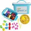 get creative with smitco modeling air dry clay - 36 colorful kits for kids' sensory exploration and craft fun - mold, slime, and learn with easy workability and no crumbling! logo