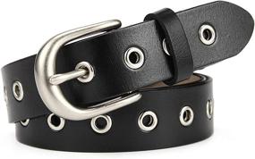 img 4 attached to 👗 Stylish Leather Waist Buckle for Women - Trendy Belts & Girl's Accessories