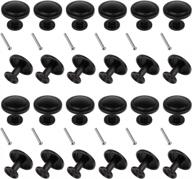 upgrade your kitchen cabinets with biglufu's 24 pack of stylish black cabinet knobs - perfect for drawers and dressers logo