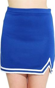 img 3 attached to Danzcue Double V A-Line Cheer Skirt For Women & Big Kids!