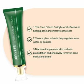 img 1 attached to Breylee Acne Scar Removal Gel: Tea Tree Oil & Salicylic Acid Treatment For New & Old Scars (1.06Fl Oz)