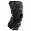 large black neenca professional hinged knee brace with removable dual side stabilizers for pain relief from arthritis, meniscus tear, swelling and injury recovery - men & women logo