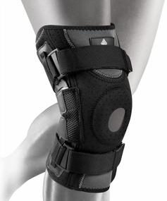 img 3 attached to Large Black NEENCA Professional Hinged Knee Brace With Removable Dual Side Stabilizers For Pain Relief From Arthritis, Meniscus Tear, Swelling And Injury Recovery - Men & Women