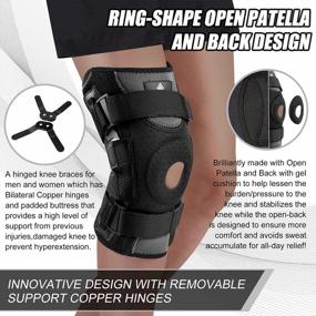 img 1 attached to Large Black NEENCA Professional Hinged Knee Brace With Removable Dual Side Stabilizers For Pain Relief From Arthritis, Meniscus Tear, Swelling And Injury Recovery - Men & Women